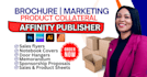 design marketing collateral brochure flyer one sheet on affinity publisher