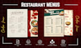 design a professional and modern cafe menu, coffee shop menu and food men