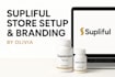 design supliful product label, upload supliful products, supliful shopify store