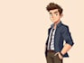 draw a vector character, cartoon character