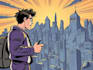 draw superhero comic book cover, comic book illustration