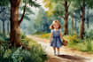 create whimsical watercolor and realistic