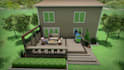 make a stunning 3d deck design, patio, and fireplace