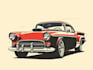 retro automotive tshirt, car show design
