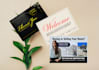 create a modern postcard, flyer and newspaper ad