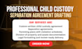 draft your child custody, separation agreement professionally