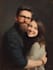 illustrate romantic cute couple portrait