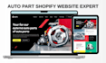 design sleek auto part shopify store auto part website auto part ecommerce store