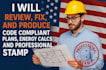 produce code compliant plans, energy calcs and professional stamp