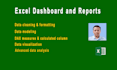 create excel dashboard, data visualization and data analysis