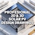 design complete solar pv system with pvsyst analysis, simulation and 3d drawings