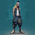 illustrate you as a cyberpunk style character