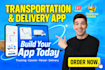 develop a transportation app, trucking website, courier delivery app, parcel app