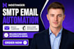 set up hostinger SMTP email automation reach campaign mailchimp integration