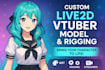 drew and rig live2d vtuber model, live2d vtuber commission