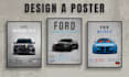 design car ads, posters, flyers and banner for sales