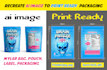 recreate ai image into print ready pouch packaging design