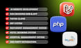 website development as full stack developer and PHP laravel developer lovable