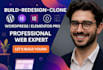 design redesign clonewordpress cheap website   elementor divi theme divi builder