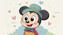 design cute disney cartoon portrait