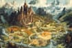 design a fantasy map illustration