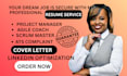 write a project manager, agile coach, or scrum master resume
