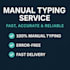 manually type handwritten or image documents into word or excel