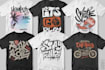 design vector cartoon t shirt skateboard logo