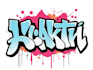 do hand drawn graffiti font logo