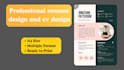 professional resume design and cv design