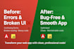 fix angular javascript HTML5 css3 and bootstrap bugs fast