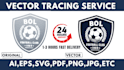recreate, redraw, vector tracing or convert logo to vector
