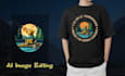 do ai image editing and custom ai graphic t shirt design