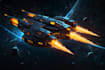 make a sci fi spaceship art