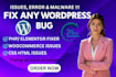 fix wordpress and elementor errors fast 24h professional support