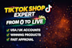 setup tiktok store from scratch with proper branding and description