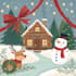 create a beautiful illustrated christmas card