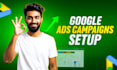 setup and manage google adwords, search, display, performance max ads for you