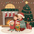create stylized christmas family portrait