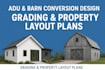 create expert adu and barn conversion design with grading  property layout plan