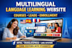 generate language learning multilingual course e learning lead and build website