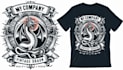 design premium vintage dragon logo t shirt design