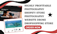 design photography shopify store photography dropshipping website drone store