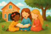 create whimsical children illustrations for your story book art bible themed