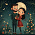 do a sweet christmas couple in unique style