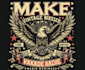 make retro high quality biker bird eagle logo