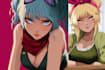 make anime drawing with anime art style character