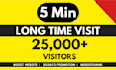 do 15min long time duration organic website traffic promotion