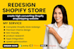 redesign shopify store create high converting shopify dropshipping website