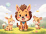 draw custom animal cartoon illustration